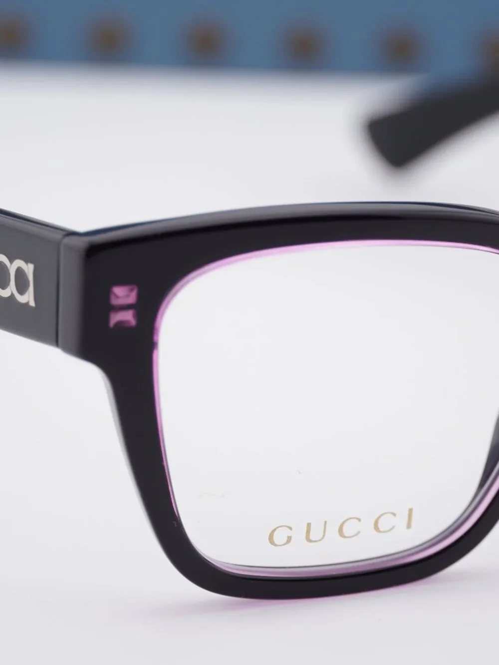 Gucci GG1791O 003 Square Eyeglasses - Black/Pink 51mm